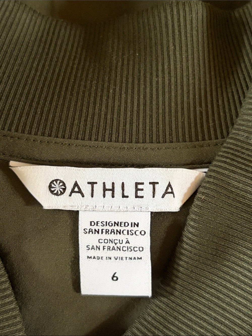Athleta Olive Green Brooklyn Utility Aspen Sleeveless Zip Romper, 6 - Picture 5 of 5
